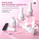 Saviland-Dip-Powder-Liquid-Set-Dip-Powder-Nail-Kit-With-Dip-Powder-Activator-Base-and-Top-Coat-Brush